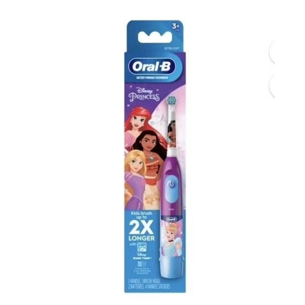 Oral B Kids Battery Powered Toothbrush Disney Princess Extra Soft Bristles 3+